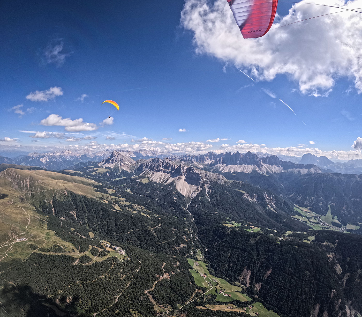 Gleitschirm Tandemflug Dolomiten 01