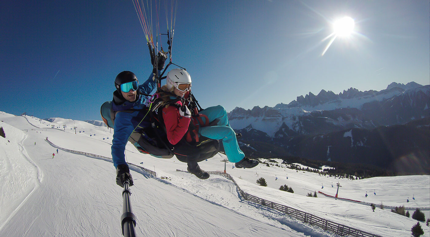 Paragliding Dolomiten Winterflug 04