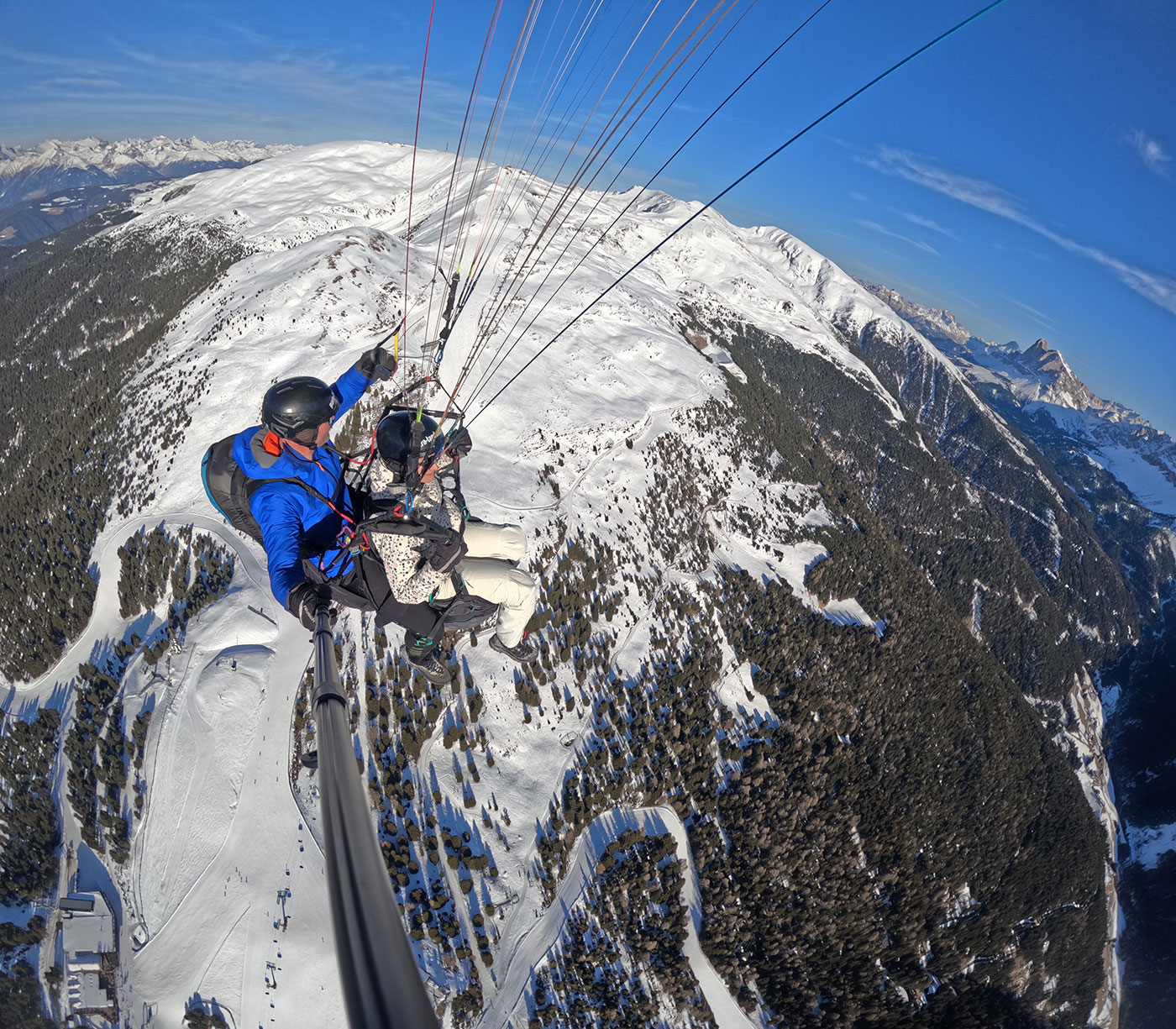 Paragliding Dolomiten Winterflug 05