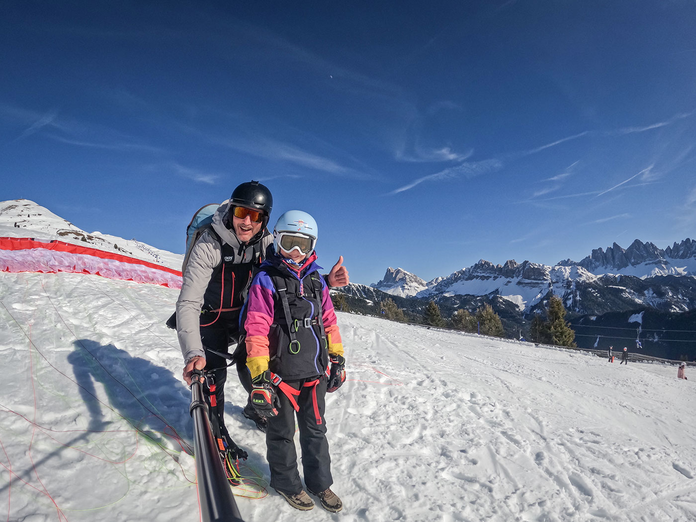 Paragliding Dolomiten Winterflug 07